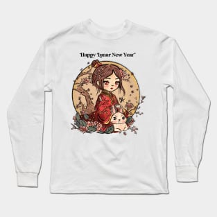 Year of the Rabbit (design option number 2) Long Sleeve T-Shirt